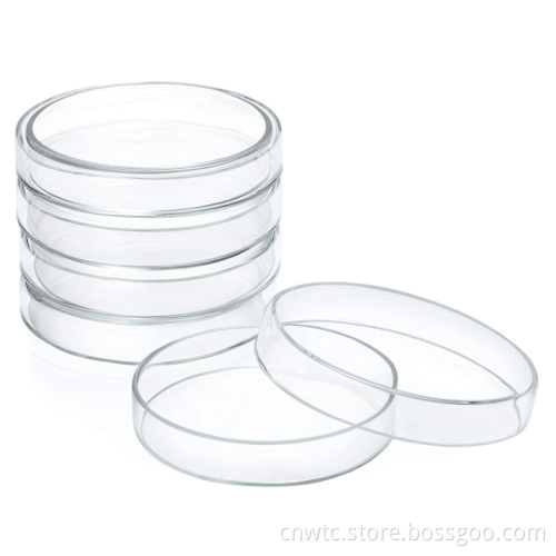 Lab High-Quality Borosilicate Glass Bacterial Culture Dishes and Petri Dishes with Lids in Various Sizes (60mm, 90mm, 100mm)